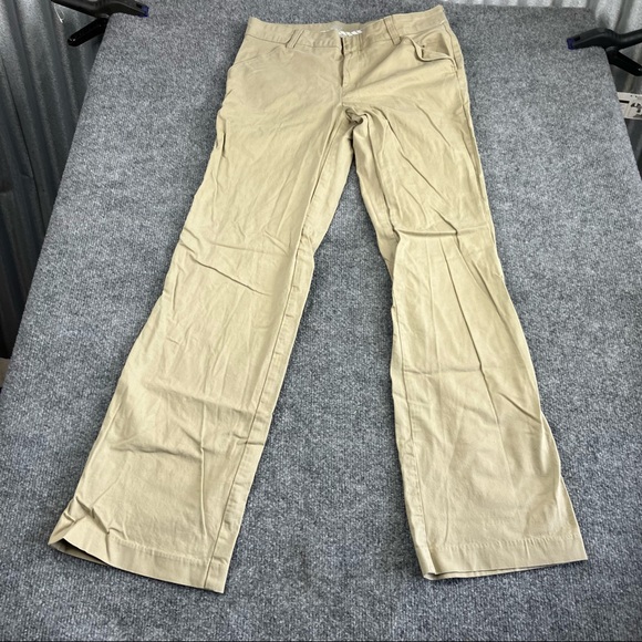 DICKIES Women's Flex Relaxed Fit Pant tan khaki Size 4 Long - Picture 1 of 11